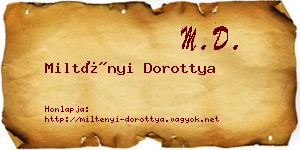 Miltényi Dorottya névjegykártya